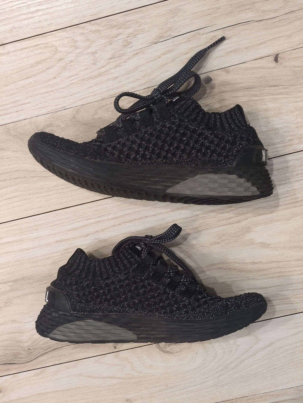 Black Knit Athletic Sneakers